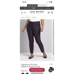 NWT LANE BRYANT BlaCk 4 SEASON PANTS 34/36